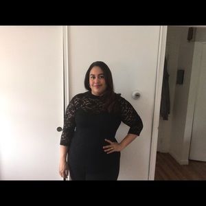 Black mesh blouse, 2xl